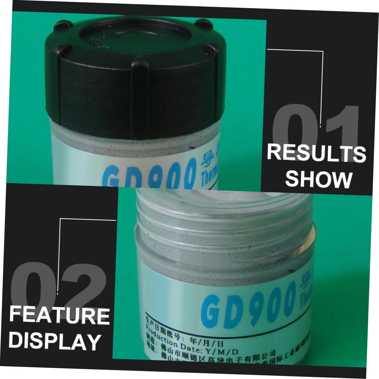 30g GD900 Thermal Compound Paste for CPU Laptop Heatsink High Performance 4.8W/m-K Cooling Grease Gray Thermal Paste for Processor Cooling