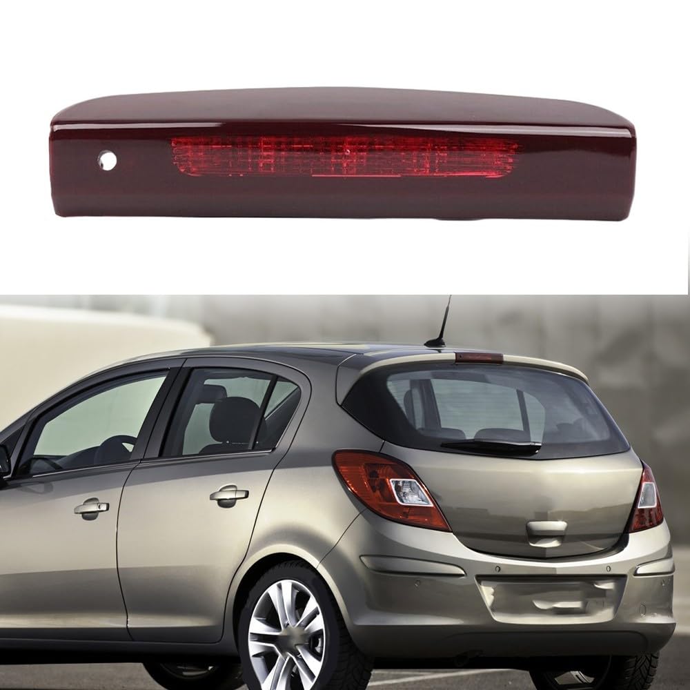 Baceyong Luce di frenata posteriore LED di alto livello, 13188045, 1222130, 510511640, compatibile con VAUXHALL CORSA D/E 2007-2019 (ADATTO SOLO A 5 PORTE)