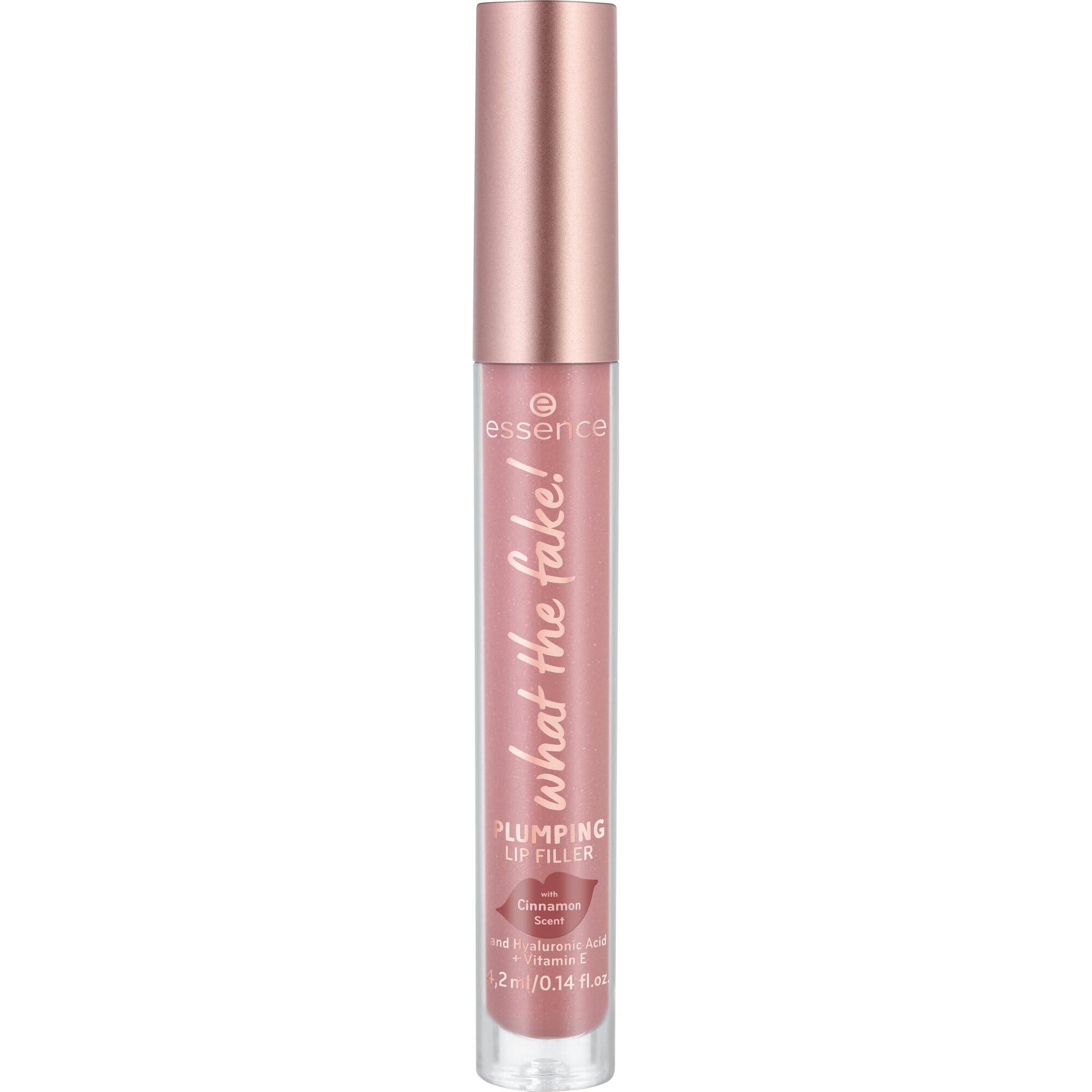 essence what the fake! PLUMPING LIP FILLER voluminizador labial, hidratar/humectar, con vitaminas, refrescar, brillante, reluciente (4.2ml)