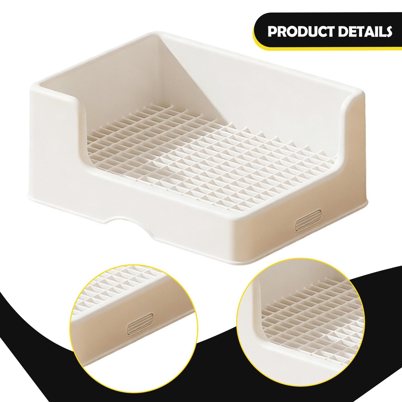 LOVIVER Vassoio per Urinare, WC per Coniglietti Facile da Installare per Furetti, Accessori per Animali Domestici, Cincillà, 41x31x17.5 Cm