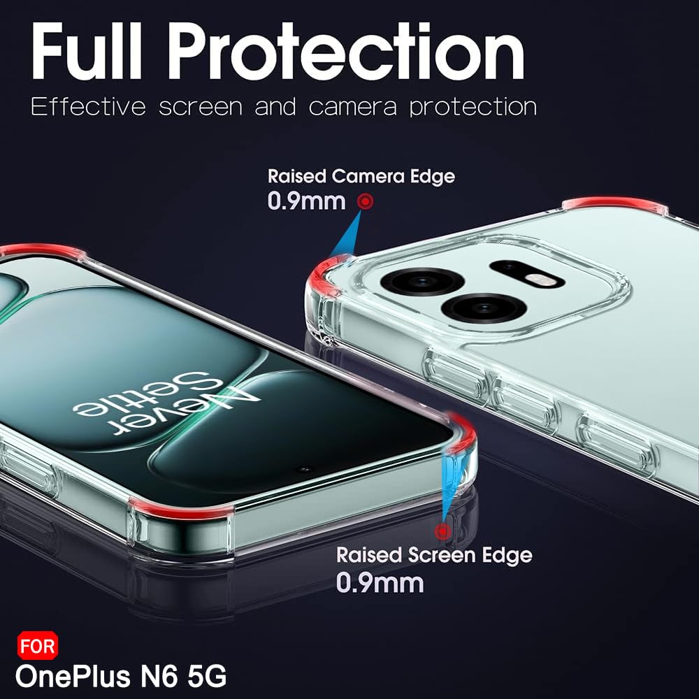 TheGiftKart Crystal Clear Back Cover Case for OnePlus N6 5G | 360 Degree Protection | Shock Proof Design | Transparent Back Cover Case for OnePlus N6 5G (PC & TPU, Transparent Bumper) — Amazon image 5