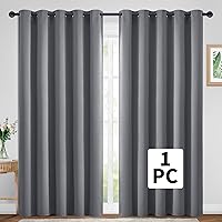 Vista 2 de Yakamok Panel de Cortina Térmica Opaca Ancha para Puerta de Patio, Cortinas Aislantes con Ojales para Puerta Corrediza, Cortinas Extra Anchas