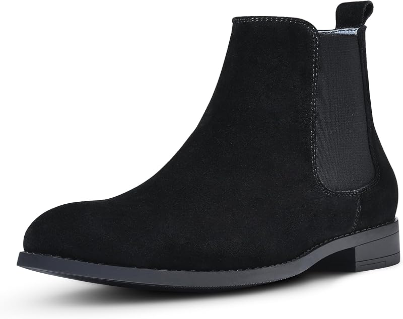 CGRRBW Men's Chelsea Boots Suede Leather Casual Boots for Men | Suede with Elastic Gores for Easy Slip-on, Perfect for Casual Wear, Office or Dress Occasions