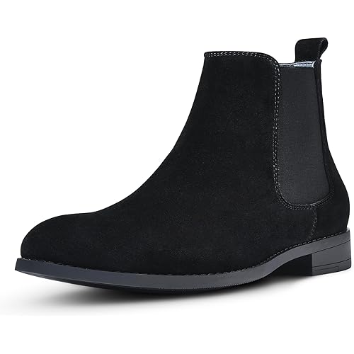 CGRRBW Men's Chelsea Boots Suede Leather Casual Boots for Men