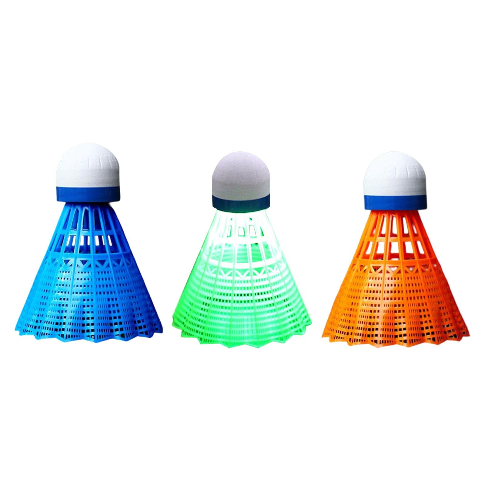 ATORSE 3Pcs LED Badminton Shuttlecocks Glow in The Dark Birdie Balls Blue Red Green- Sporting Goods- Tennis & Racquet Sports- Badminton-image-30
