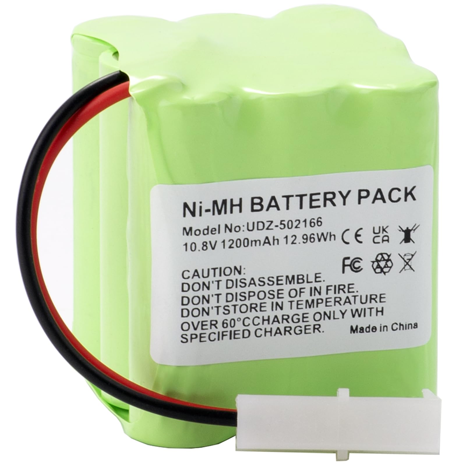 UNIKARO Ni-MH Battery Pack, 10.8V 1200mAh, Rechargeable RC Battery with KET 2P Connector