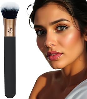Portable Big Size Cosmetic Makeup Brush with Ultra-Soft Bristles Vibrating Face Massager 10 Vibrator Massage Modes for Wom... Price In India