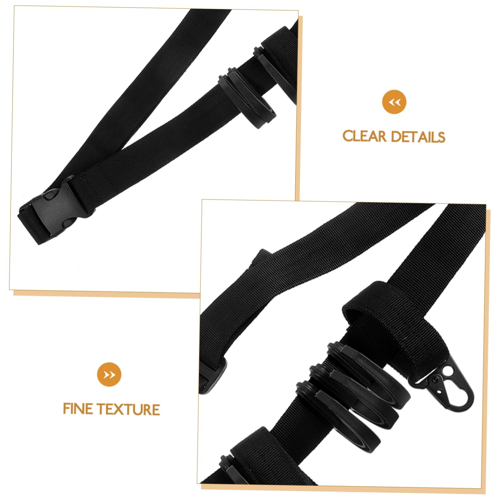 SUPVOX cricchetto stendibiancheria per Appendere i Vestiti Cintura da Wading per la Pesca a Mosca Ramo Sbarra Filo Ganci per Albero da Caccia Ganci Porta Accessori Poliestere Black