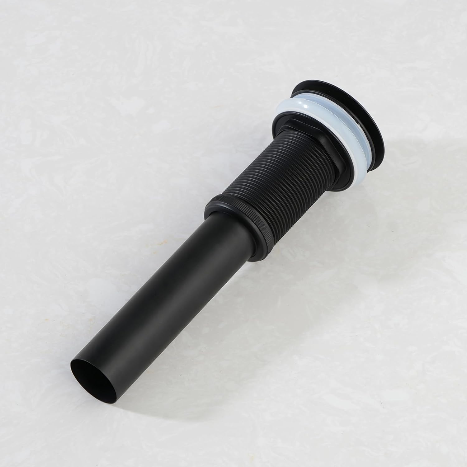 Lefton Pop-up Bathroom Sink Drain Stopper Without Overflow for Vessel Sink Lavotory Vanity, D01 (Matte Black)