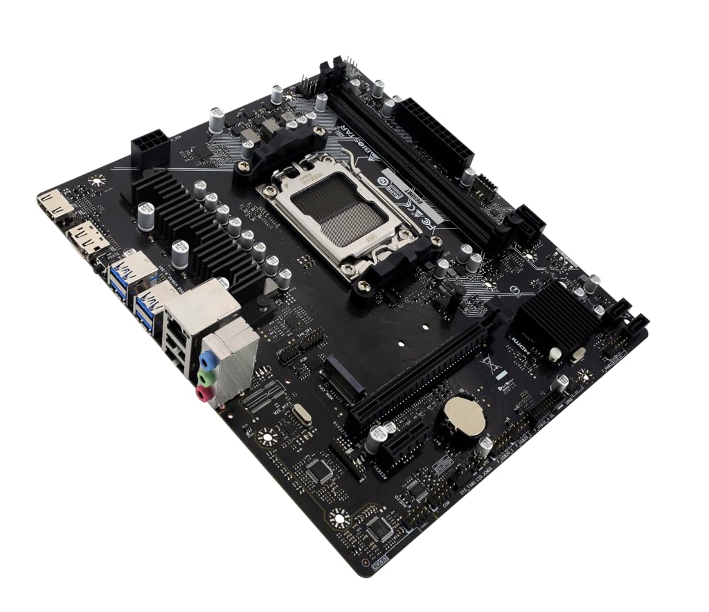 Angled view of the Biostar B650MT motherboard