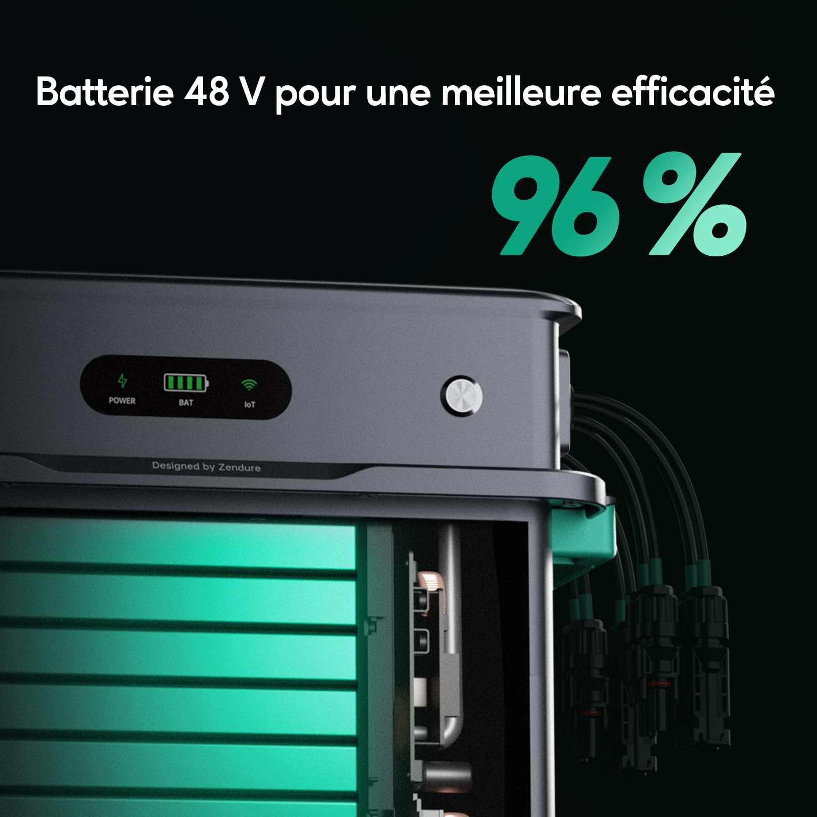 Zendure SolarFlow 800 Pro2, 800W Sortie, 1.92kWh IA | 800W AC Sortie, 1.92kWh LiFePO4, Extensible 7.68kWh, IA App, Plug & Play, Batterie Balcon Solaire