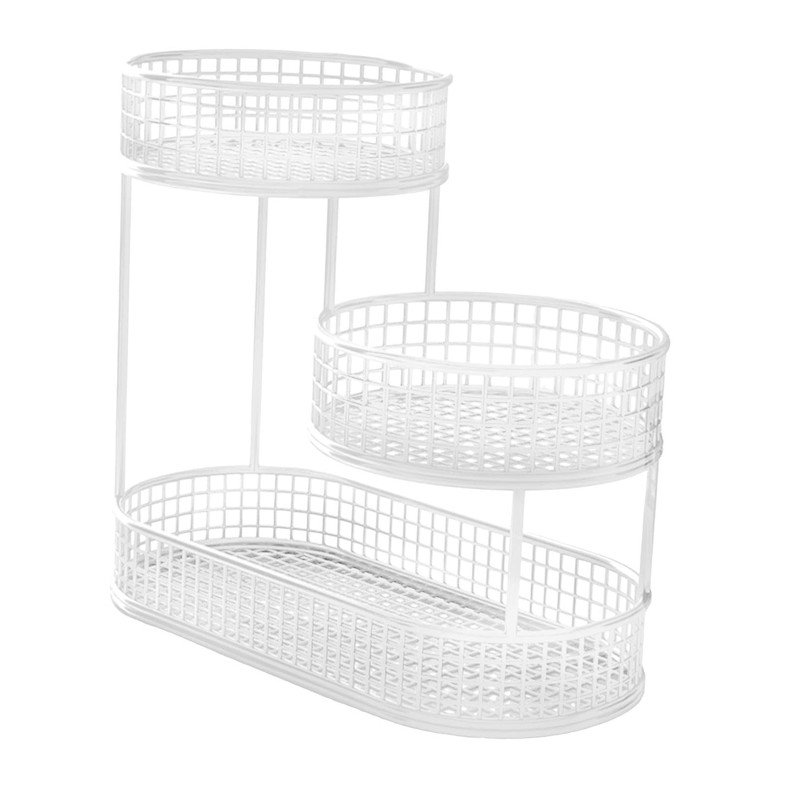 ALCXAZS Modern Multi Tier Vegetable Storage Bowl Metal Wire Fruit Basket