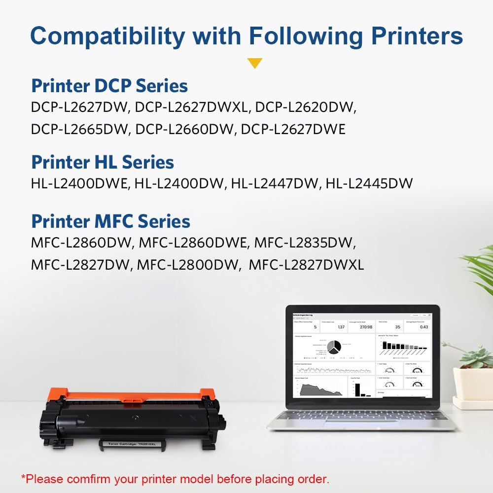 SMARTOMI TN2510XL Toner Compatibile per Toner Brother TN2510XL Alta Capacità, per DCP-L2627DW DCP-L2620DW MFC-L2860DW DCP-L2665DW DCP-L2660DW MFC-L2835DW MFC-L2827DW HL-L2400DW MFC-L2800DW (1 nero)