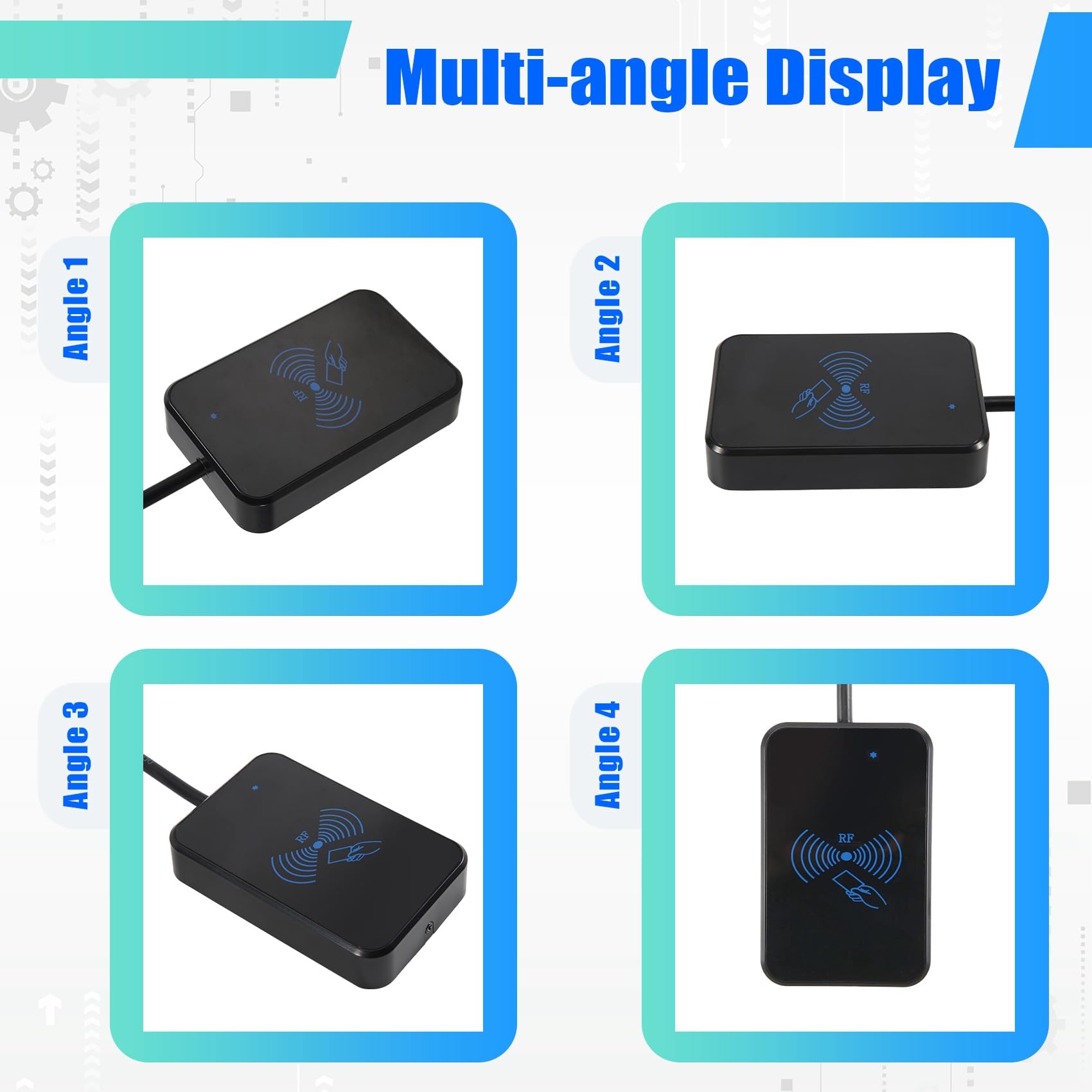 Lector/Grabador RFID UHF RS232 de 902-928 MHz con Software para Escritura de Tarjetas por Lotes, Compatible con Frecuencias RS232 y RS485 (. UU.)