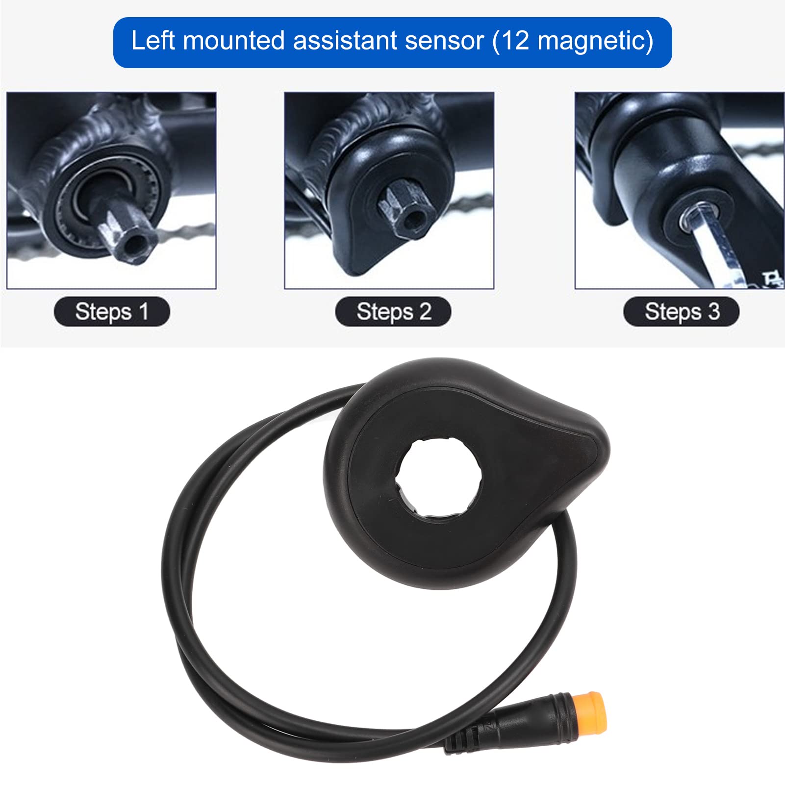 Electric Bikes Sensor, Electric Bikes Sensor Multifunctional 12 Magnets Dual Hall Electric Pedal Sensor for Electric Bike