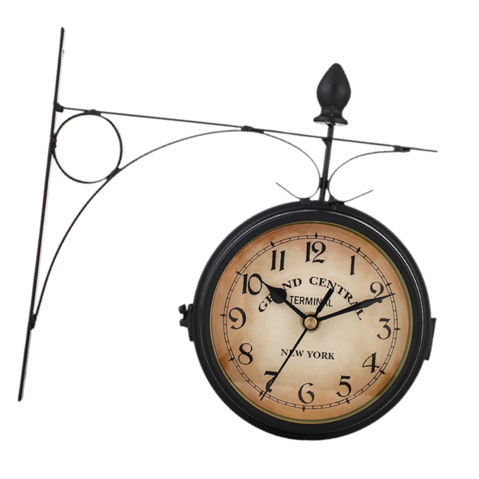 Reloj de pared vintage de hierro decorativo para salón y pasillo