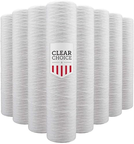 Clear Choice Filtro de agua para sedimentos 1 micrón, 20 x 4.50 pulgadas, cartucho de filtro de agua de repuesto de 20 pulgadas, sistema RO
