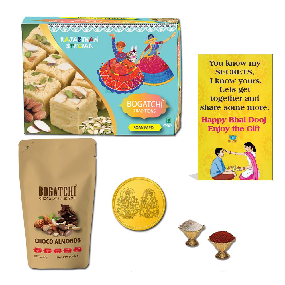 Buy BOGATCHI Bhai Dooj Combo Box, Bhai dooj Chocolate Almonds and ...