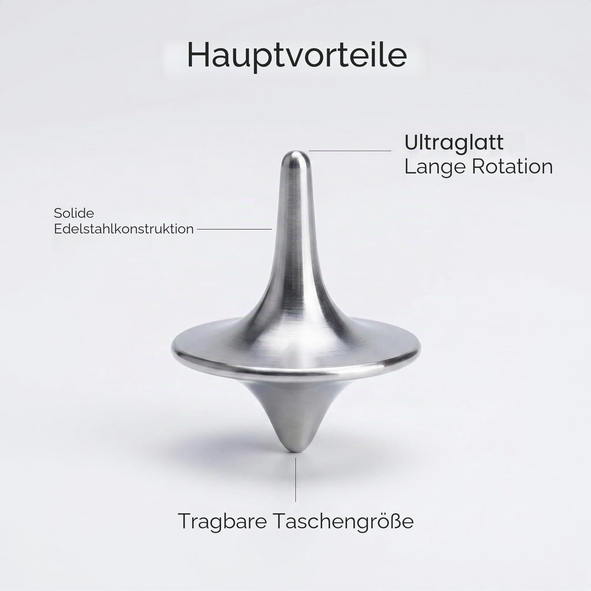Inception Totem Kreisel aus Zinklegierung Silber Vintage Präzise Kreisel Spielzeug Die perfekte Balance zwischen Leistung