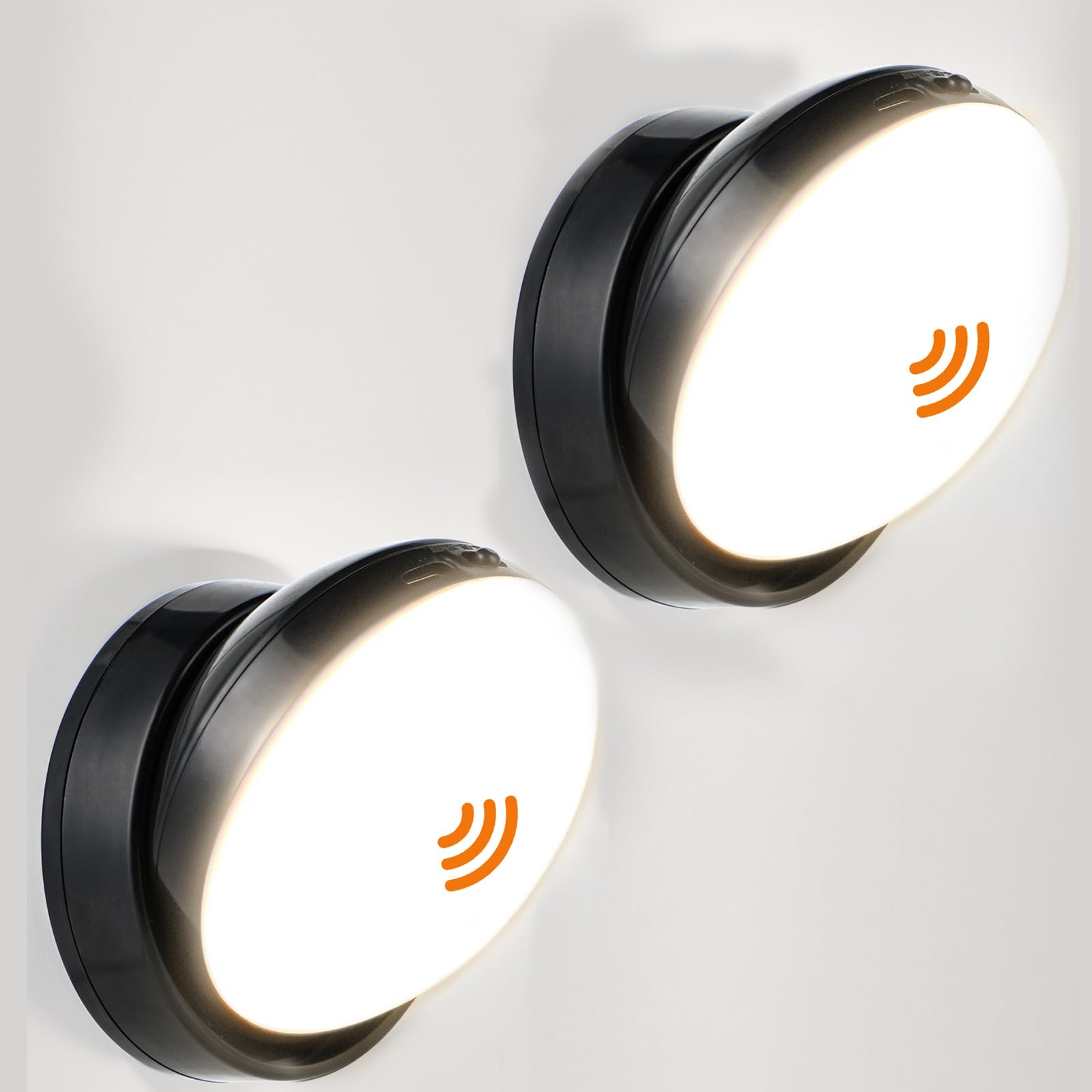 ZVM LED Wandleuchte Innen mit bewegungsmelder 2 Stück, USB Wiederaufladbare Wandlampe mit Schalter, 360°Drehbar, 3000K/7000K Wandbeleuchtung, Kabellos Magnetische, led Bewegungslicht