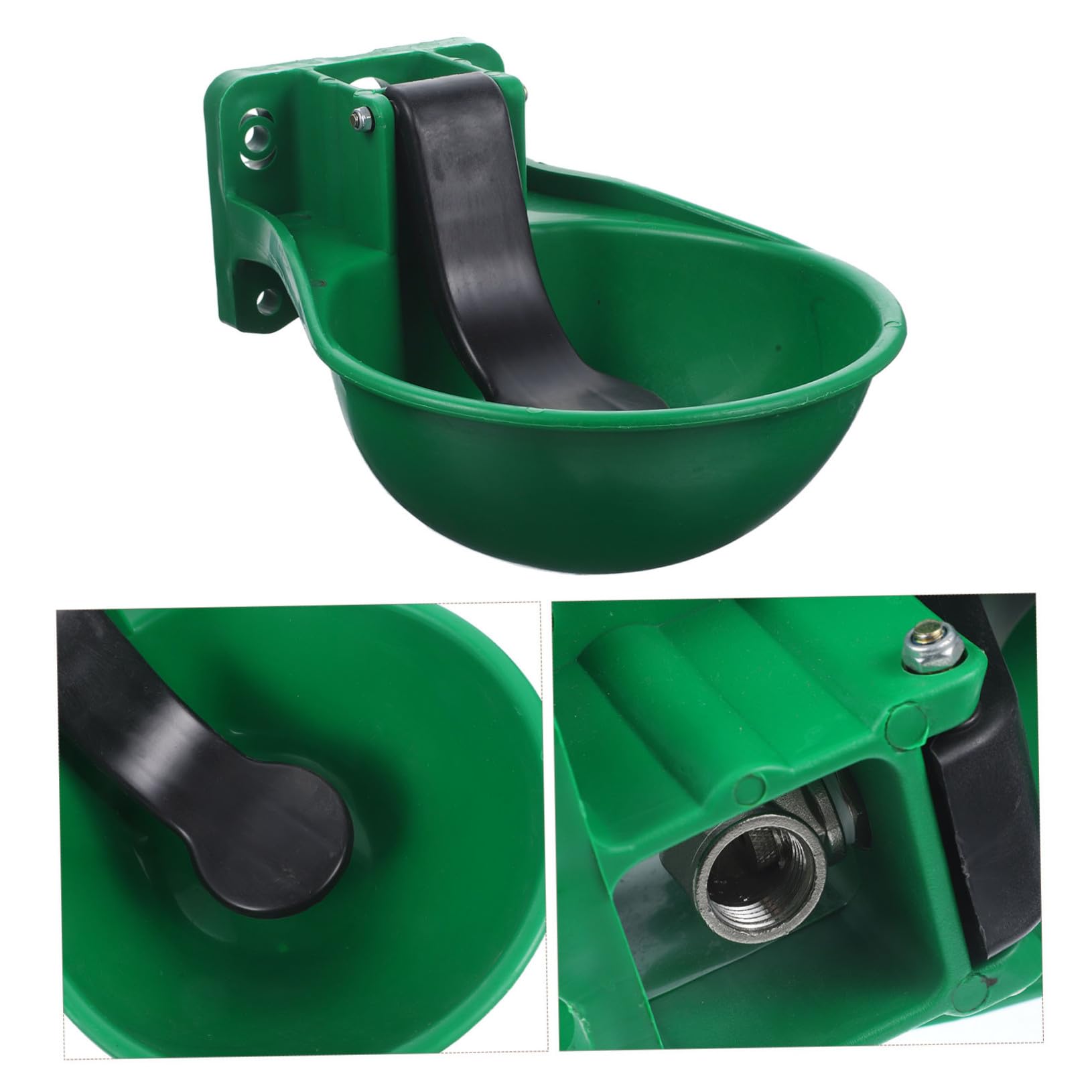 Abbeveratoio Automatico Risparmio di Lavoro Efficiente per Bovini in Plastica e Ferro Nero , Resistente alla Morsa Ciotola Grande per Bestiame