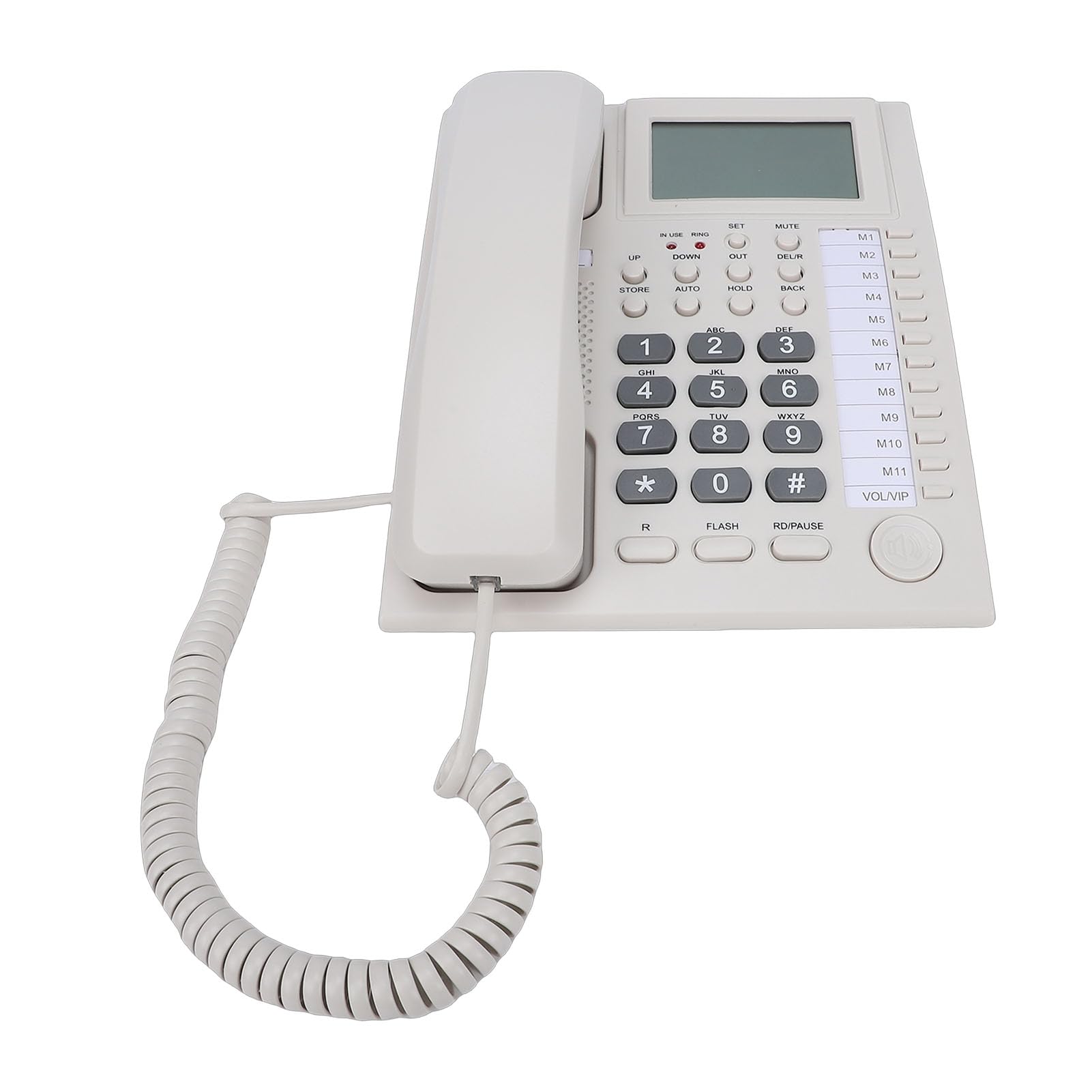 Fockety Telefono a Pulsanti Grandi per Anziani, Cordless Fisso con Vivavoce e ID Chiamante, Chiamata Rapida, Squillo Forte per Ipoacusici, Casa, Hotel