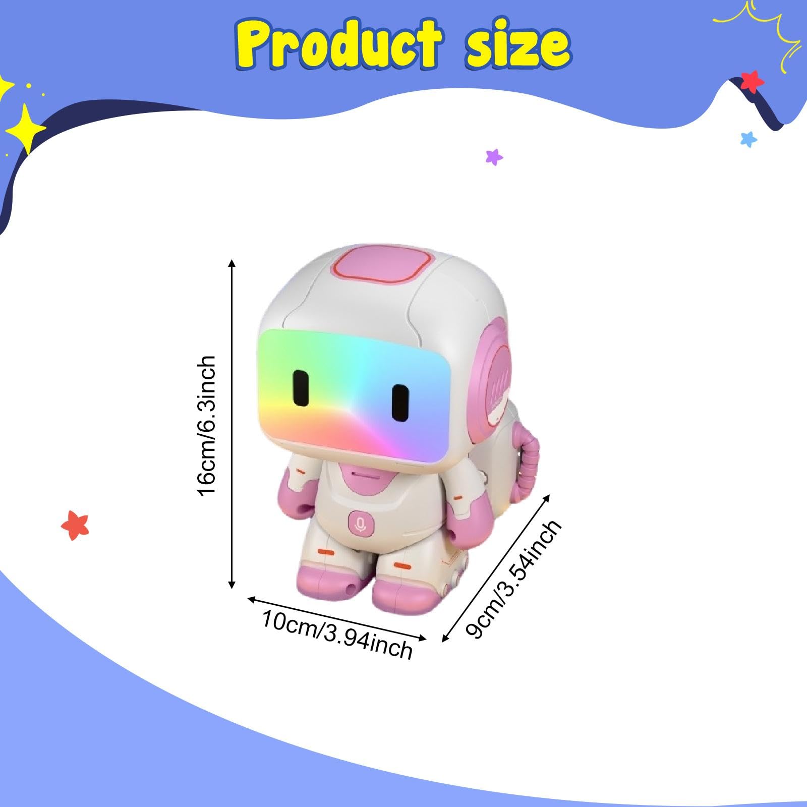 MagiDeal Robot de Juguete con Control Remoto, Regalo de cumpleaños, 3 Niveles de Volumen Ajustables, Inteligente, para niños y niñas, Juguete Educativo, Rosa