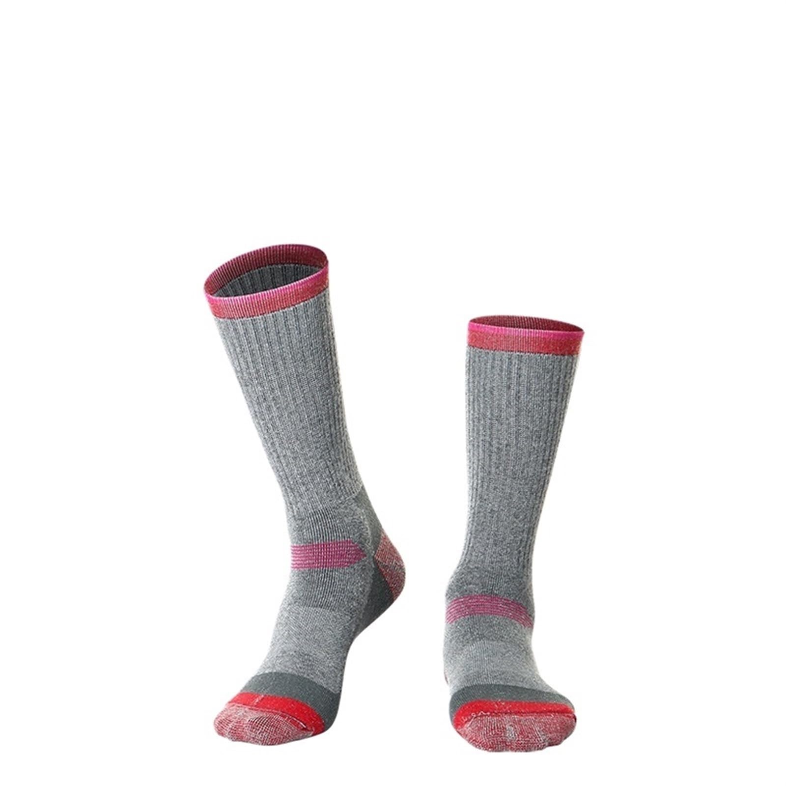 Calcetines Deportivos de Snowboard y Escalada de Lana al 80% for Hombres y Mujeres, Gruesos y cálidos, de compresión, Largos y cálidos, for esquí y Senderismo para Esquiar