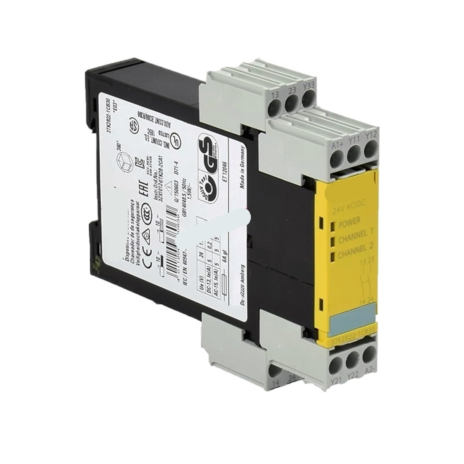 SJJBVPYX 1PCS 3TK2821-1CB30 3TK2821-2CB30 3TK2822-1CB30 3TK2823-1CB30 3TK2824-1BB40 3TK2824-2BB40 3TK2824-1CB30 Relay(3TK2824-2BB40)