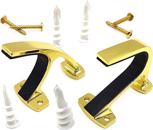 Miniatura 7 de Estante para pistola de pared, gancho de pistola de latón, soporte de pared para colgar la mayoría de las armas de fuego en la pared de pistola