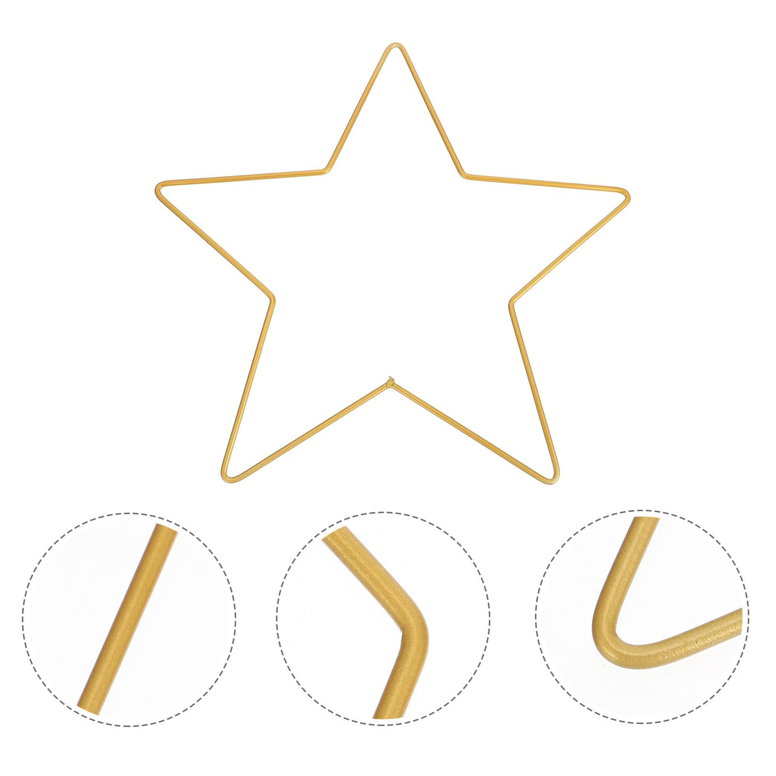 SECFOU Adorno de Pared de Hierro Dorado para Decoración Navideña Seguro y Colgante en Forma de Figura de Cinco Puntas Adecuado para Oficinas y Fiestas