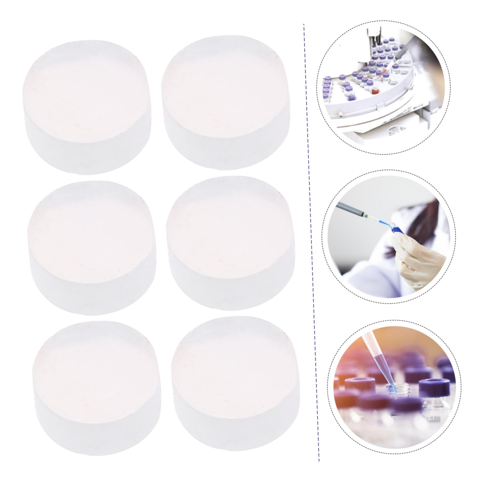OFFSCH 6pcs Injection Pad Pads Chromatographic Instrument Mat Chromatograph Injection Pad Chromatographic Instrument Particle Silica Pad