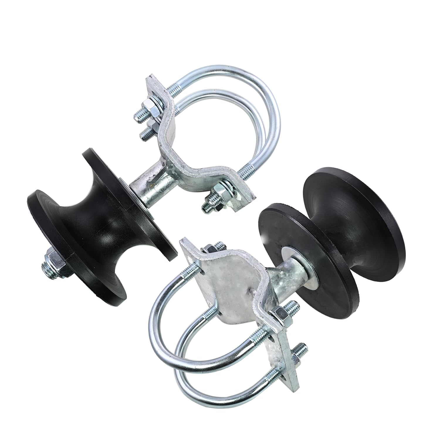 Sliding gate Rollers,Cantilever Gate Rollers,Nylon Gate Rollers for 4" Round Post,2-3/8" or 2-1/2" Chain Link Fence Gate Frames -Pack of 2