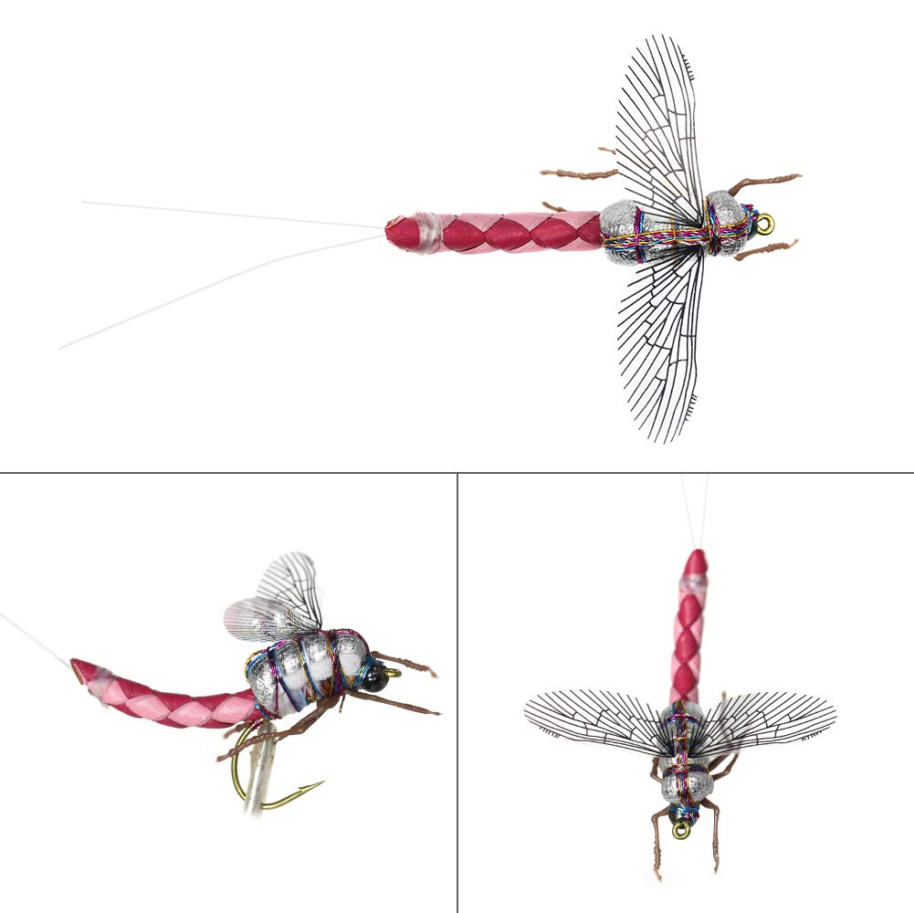 YZD Trout Fly Fishing Flies Collection Dry Wet Nymph Fly Assortment with Fly Box Flyfishing Flys Lures 12/16/18/22/36 Kits