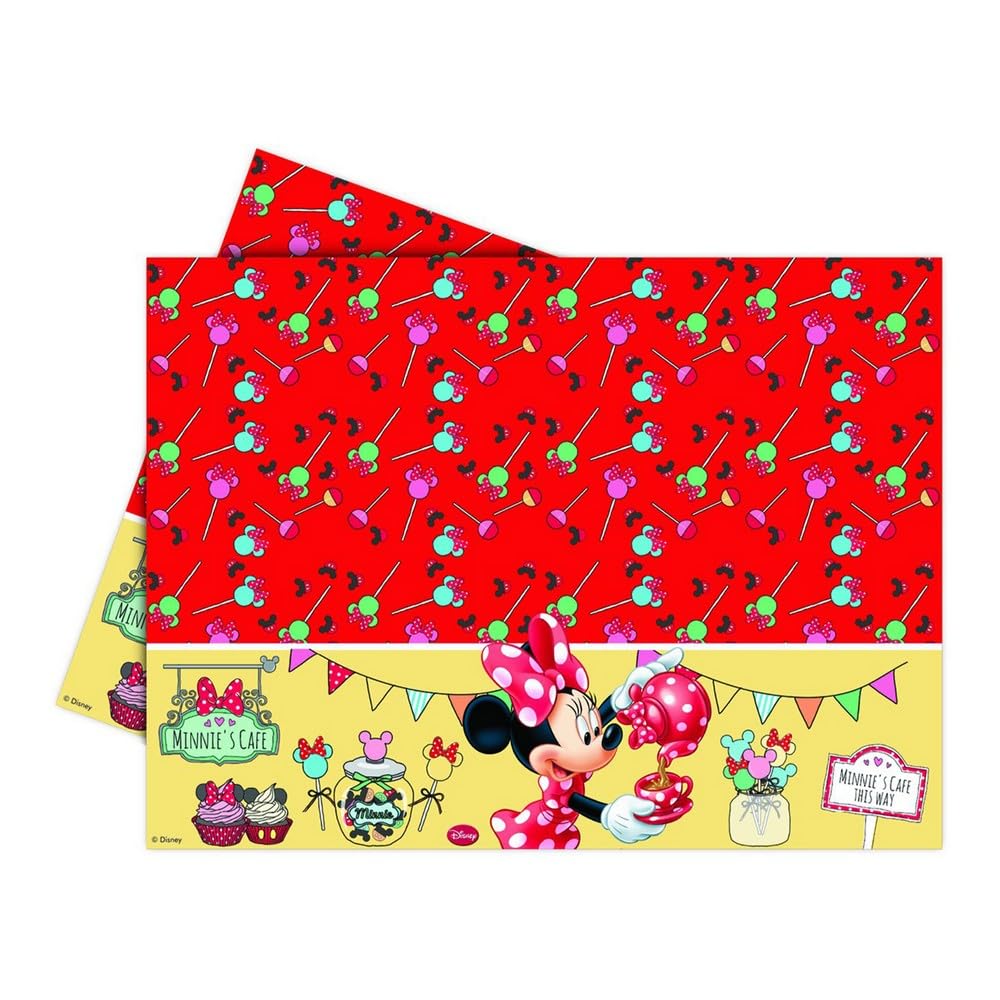 Unique Party 71817 - Plastic Café Disney Minnie Mouse Tablecloth 1.8m x 1.2m