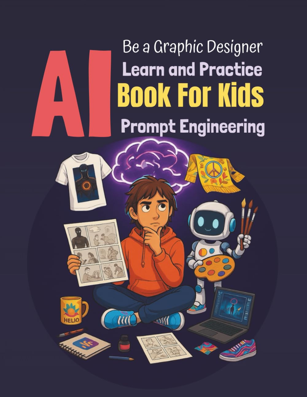 AI Book for Kids: AI Activity Book for Kids Learn Prompt Engineering and How to Use AI to Create Your Own Logos, T-Shirt Designs, and Brand Identity Start Your Own Business