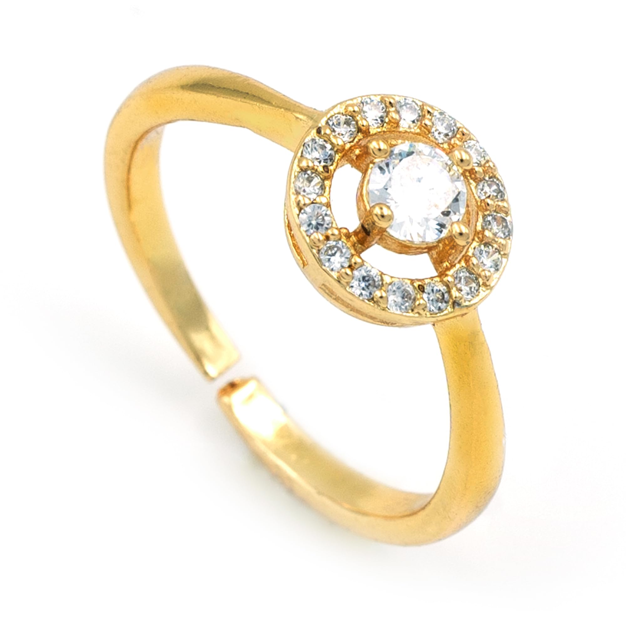 artklim Gold-Plated Eternal Elegance Anti Tarnish Ring for Women & Girls | Anti Tarnish Jewellery for Women-picture-2