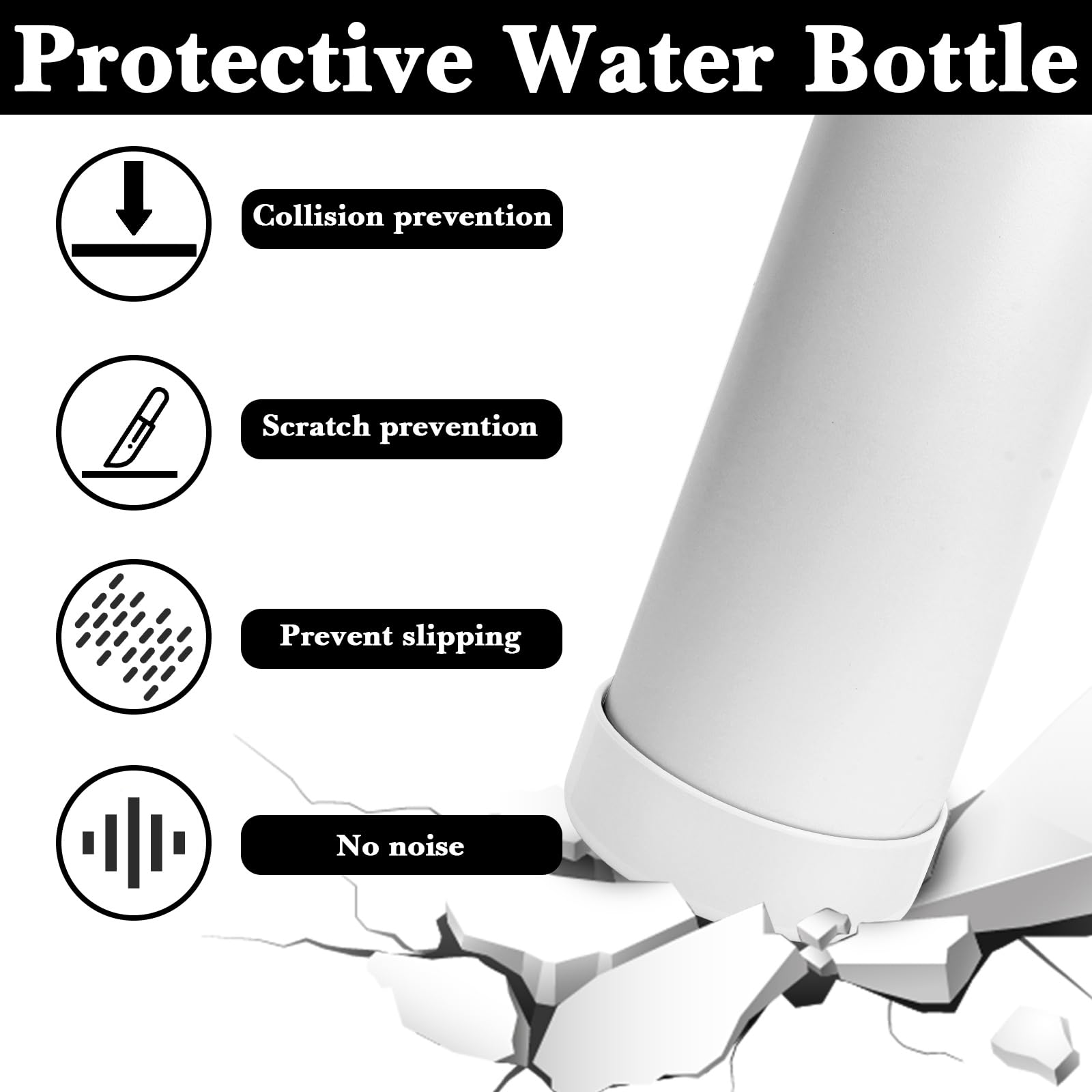 Linkidea 2 Pack Water Bottle Boot Compatible with YETI Rambler Bottle 26oz, Yonder 34oz - Image 4