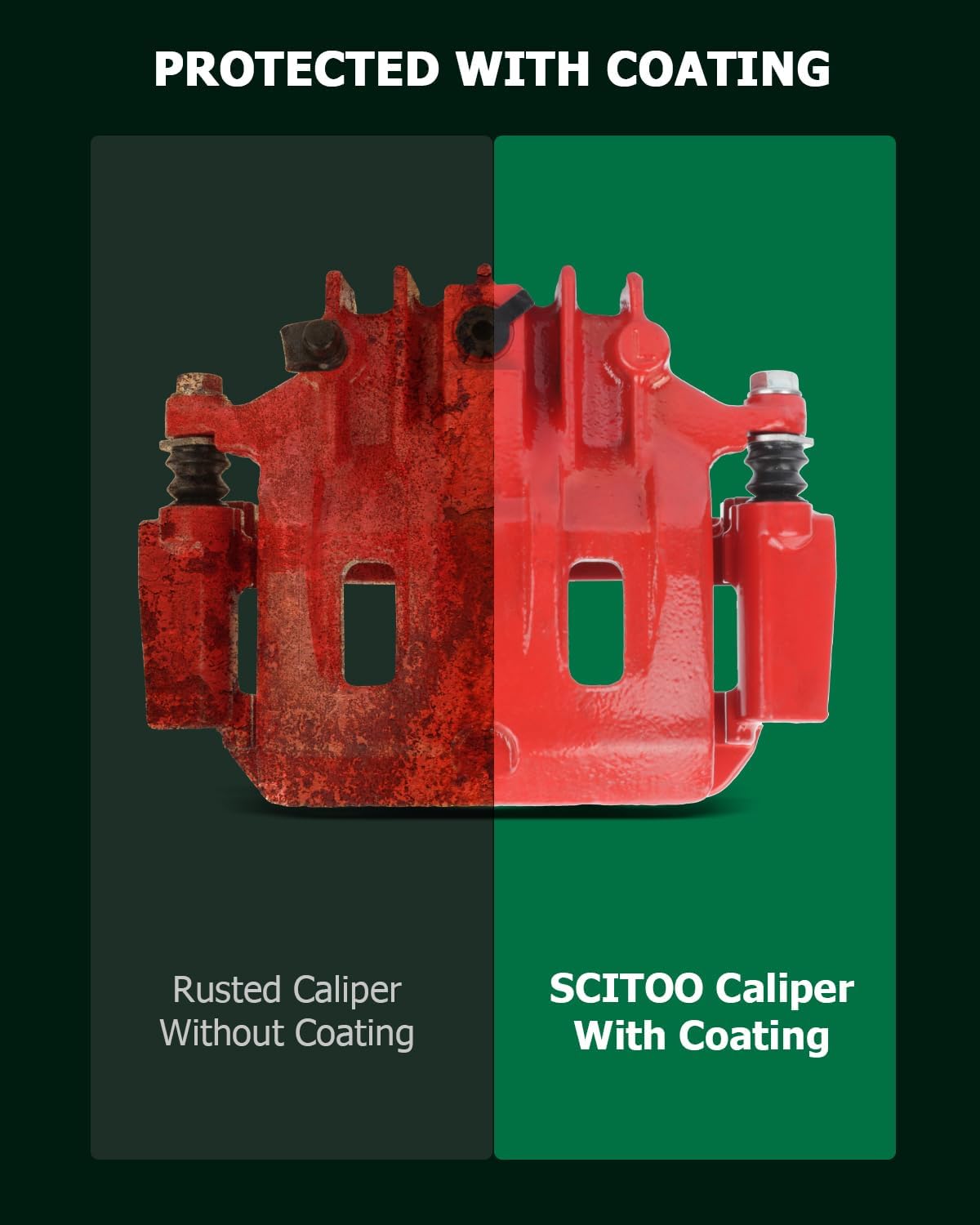 SCITOO Rear Left Brake Caliper With Bracket 18-B4753 Compatible For Ford For Excursion 2000-2005 For Ford For F-250 Super Duty 2000-2004 For Ford For F-350 Super Duty 2000-2004