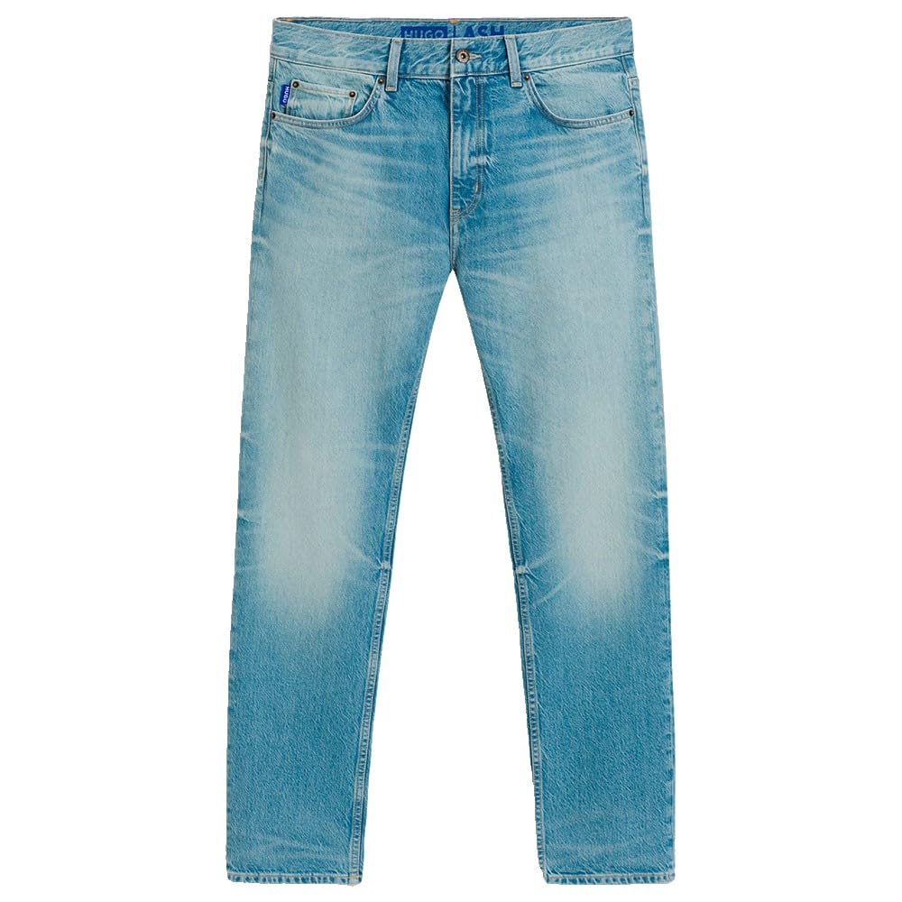 Hugo Men's Ash Jeans Trousers, Bright Blue, 36 W/36 L