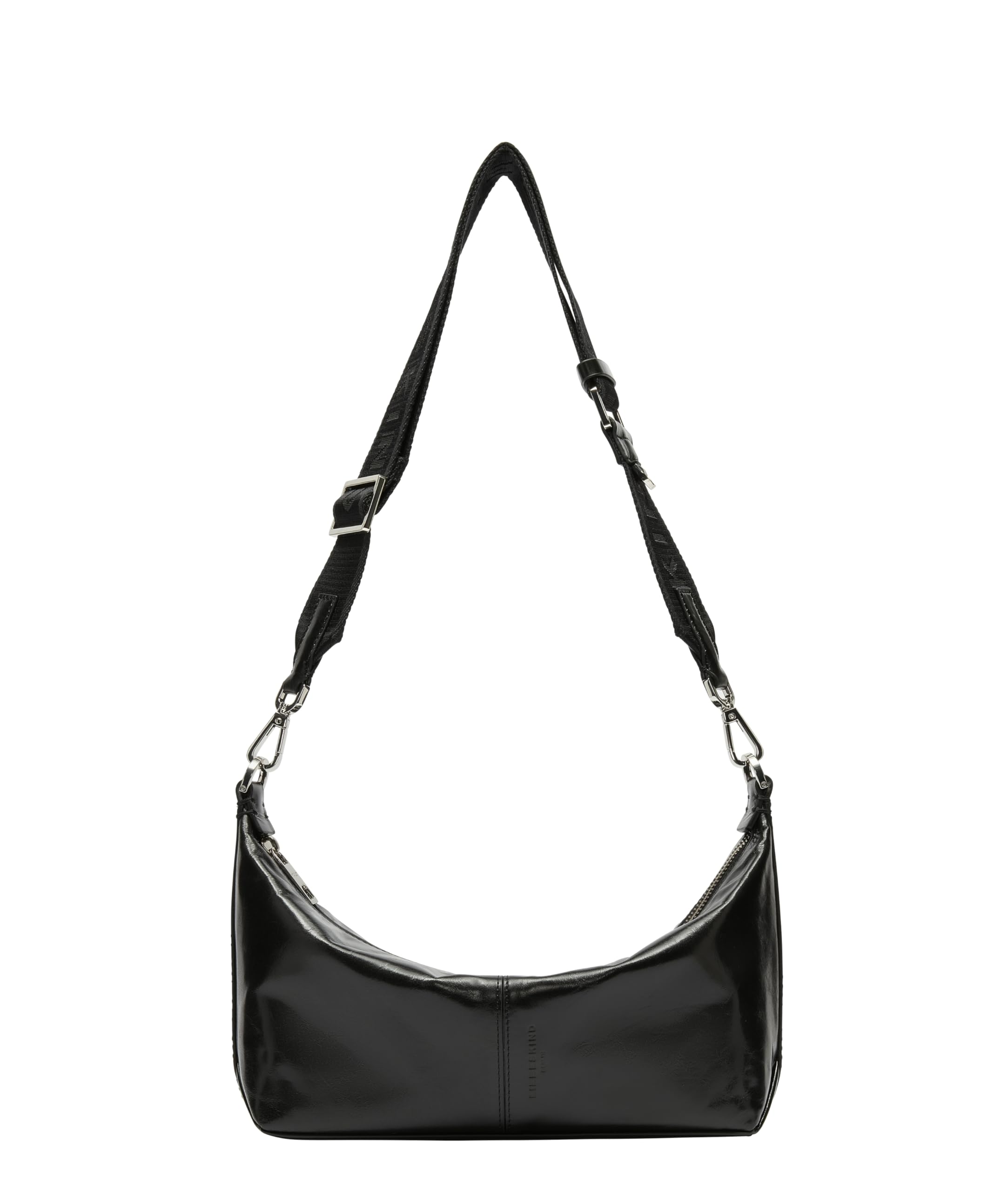 LIEBESKIND BERLIN Leather shoulder bag Paris 4 Paper Touch Crinkle Hobo Black