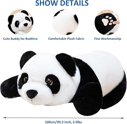 Vista 13 de Animales de peluche con peso, 1.76 libras de panda de peluche con peso, regalo para niños y adultos, 20.8 pulgadas