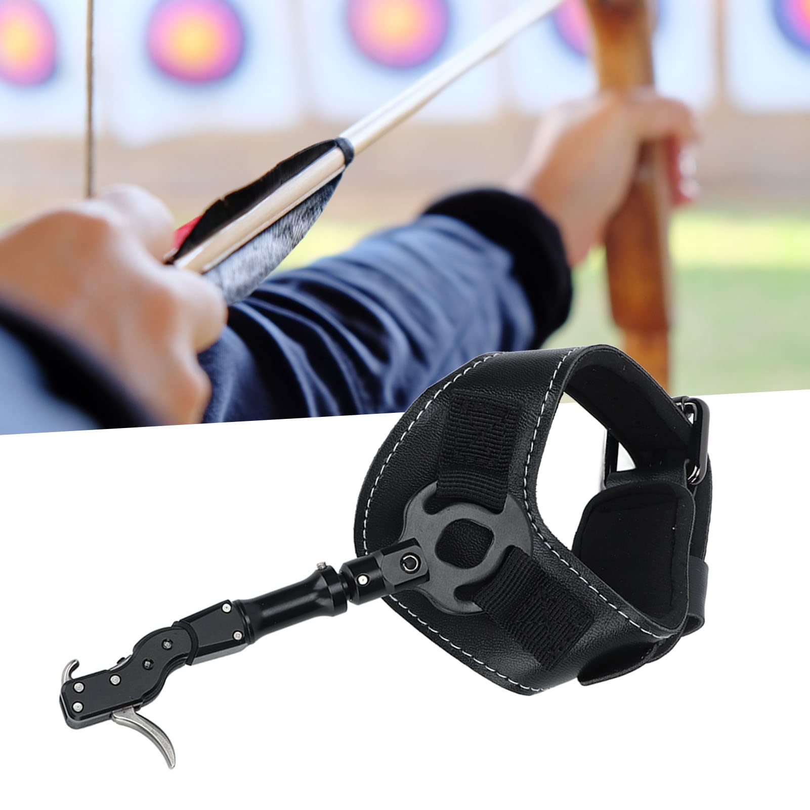 Drfeify Trigger Aiuto di Rilascio di Tiro con l'Arco, Accessori Tiro con l'Arco Spargitore del Polso Freccia Compound