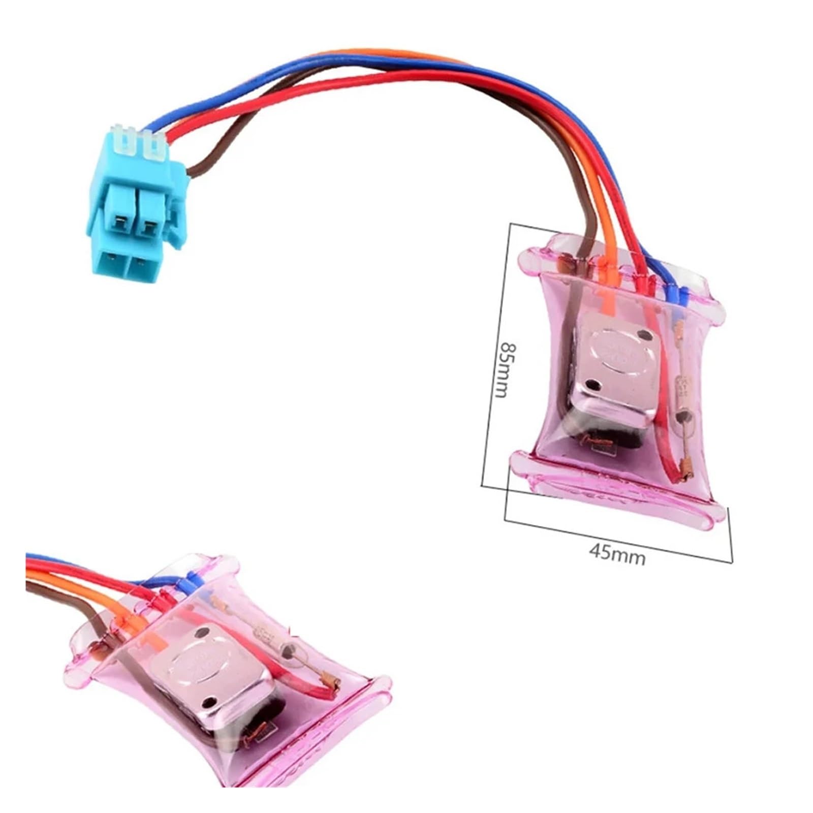 Reemplazo Bimetálico Descongelador De Refrigerador, Termostato 4 Cables-7 Grados Frigoríficos Bimetálicos Descongelador Termostato Accesorios Calentador for Refrigerador