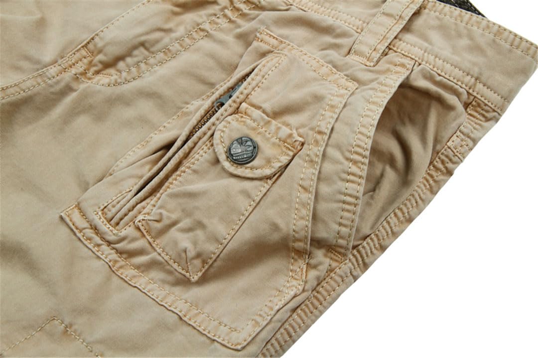 Vogrtcc Pantalones Cargo Multibolsillos para Hombre Pantalones Largos Sueltos Militares