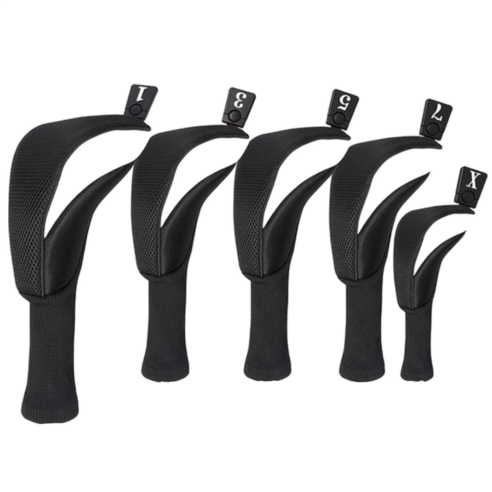 Cappuccio per racchetta in legno per mazza da golf, 5 sciarpe ibride da golf, copertura racchetta per mazza da golf | Sciarpa racchetta antipolvere, protezione ibrida traspirante