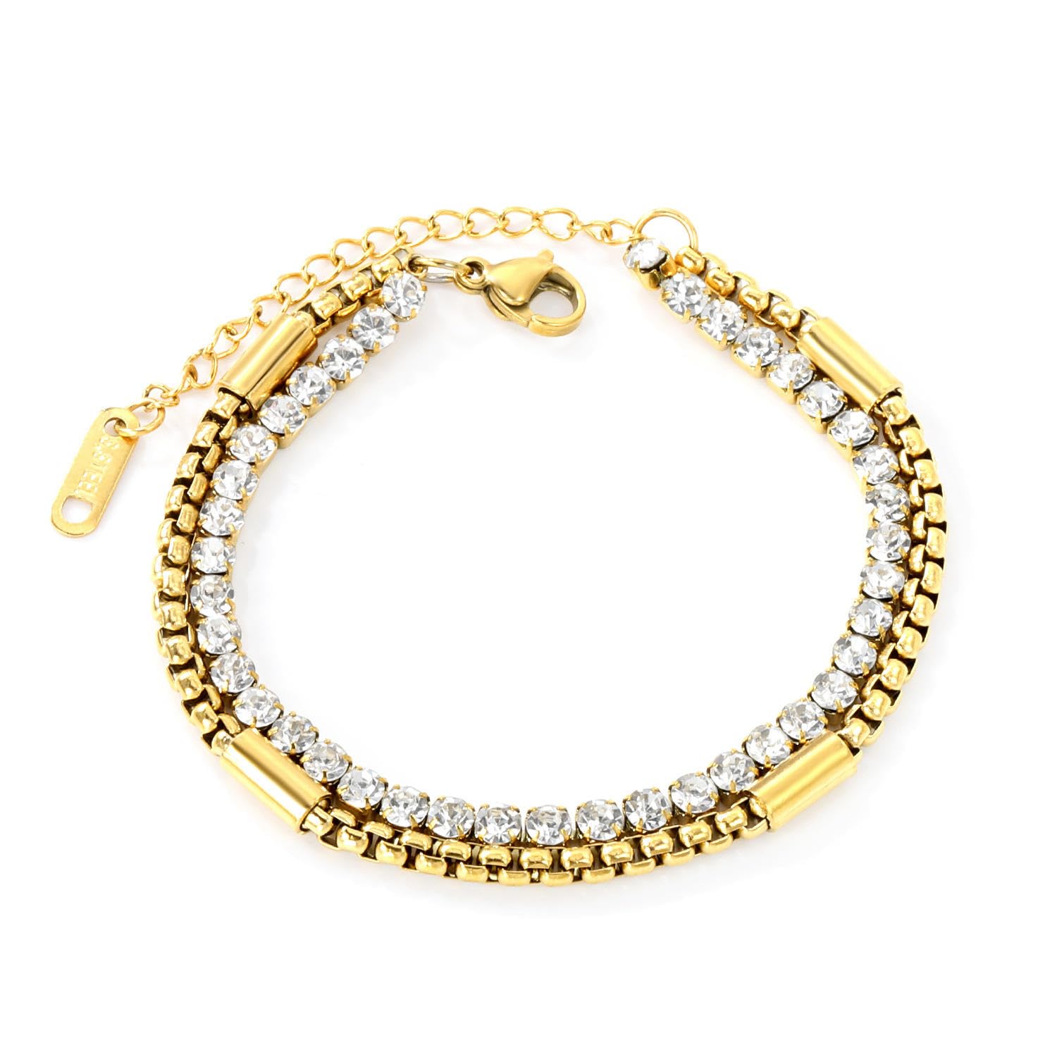 meenaz Anti Tarnish 18K Gold Plated Bracelets for Women Stylish Floral Tulip Bracelets for Girls | Elegant Daily Wear Jewelry | Gift for Her | Tulip Bracelet American diamond Crystal Stone -641-picture-13