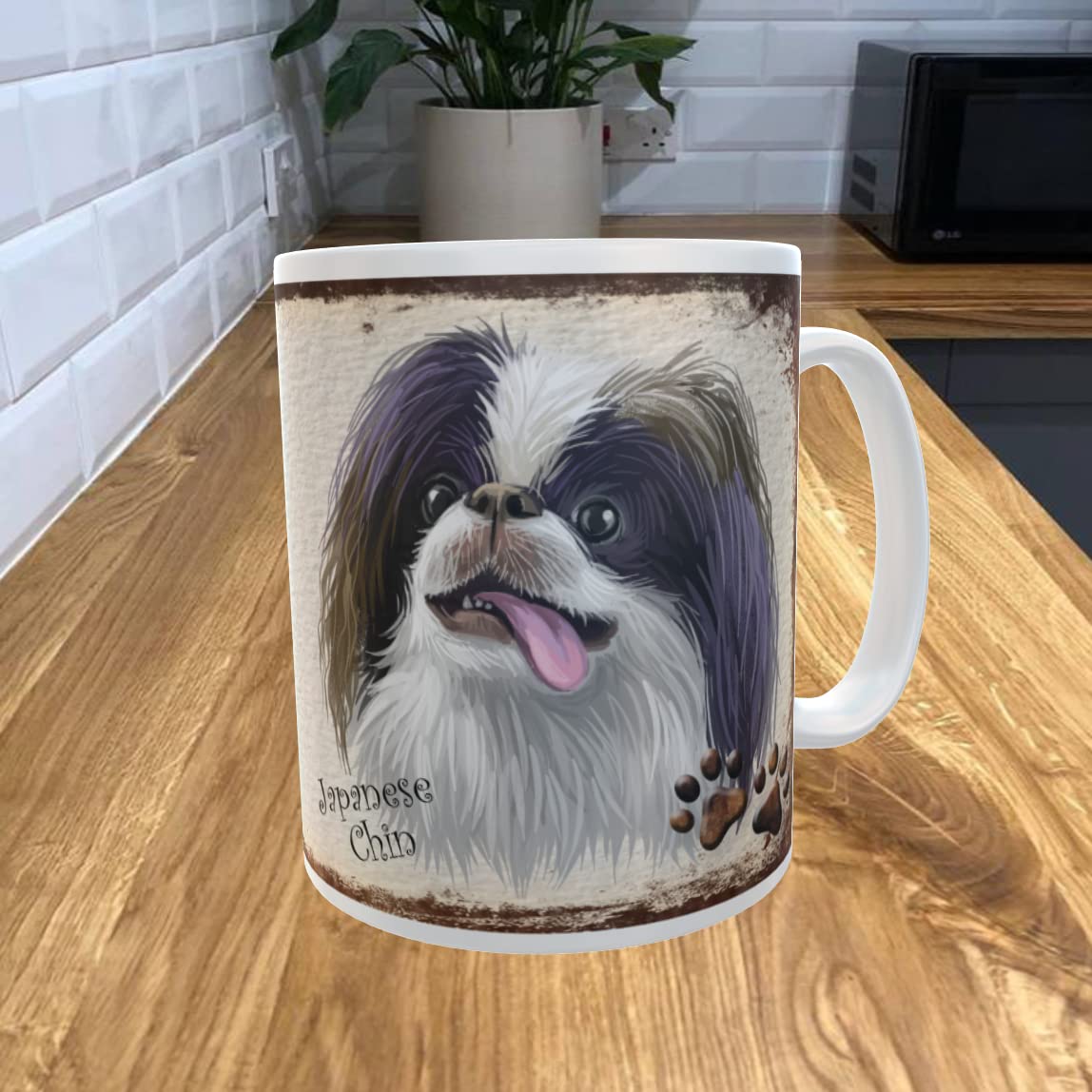 Shawprint Limited Japanese Chin Dog 11oz Coffee Mug My Dog's Prayer Theme 724DRMUG