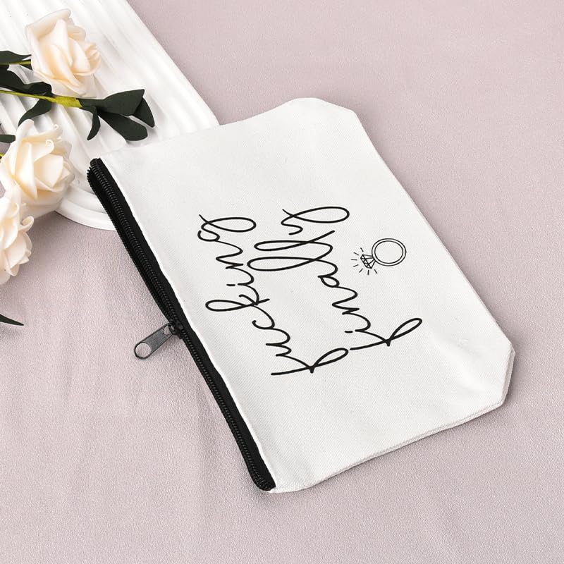Bridal Shower Gifts for Bride Gifts Cosmetic Bag for Women Engagement Gifts for Her Bachelorette Party Favors Funny Wedding Gifts for Newlyweds Bride To Be Gift Makeup Bag Cute Engaged Gifts4