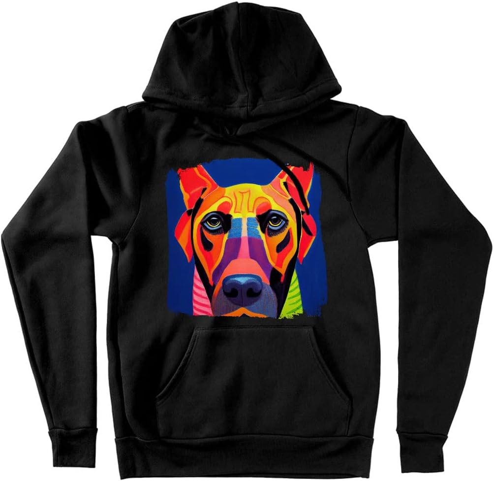 Dog Head Design Hooded Sweatshirt - Dog Design Hoodie - Funny Dog Hoodie